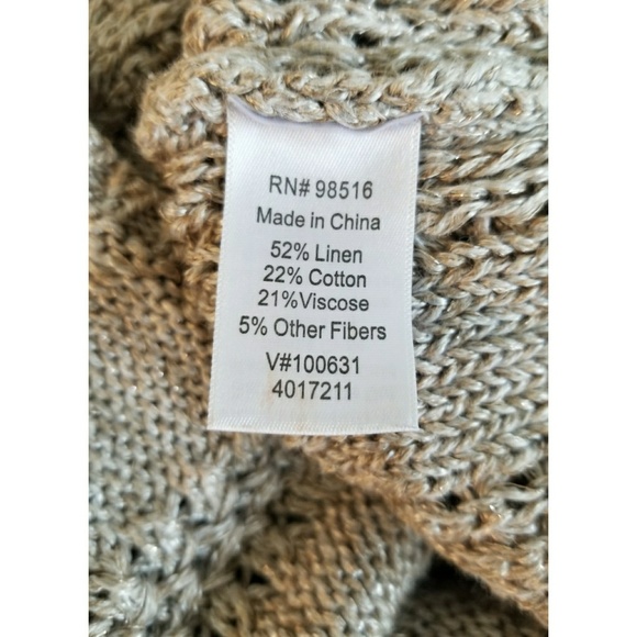 Coldwater Creek Crochet Crewneck Knit Sweater - Picture 6 of 6